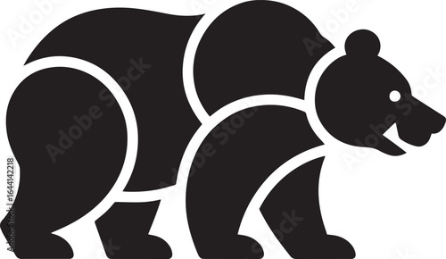 Bear Icon Vector Illustration for Wildlife Conservation and Animal Themed Design Projects