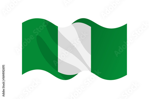 Waving nigerian flag with green and white stripes on black background Free Download Waving nigerian flag with green and white stripes on black background - GFXLoad