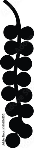 Illustrator peppercorn bunch on vine silhouette vector