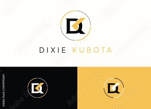 Alphabet letters DK or KD initial logo monogram