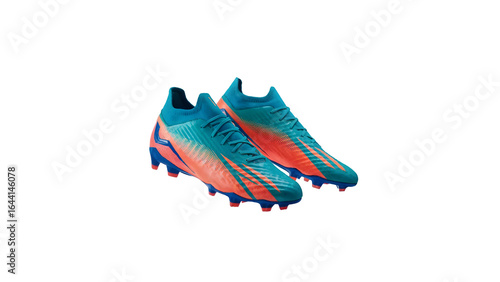 Vibrant blue orange football world cup  cleats shoes athletic png image downlod