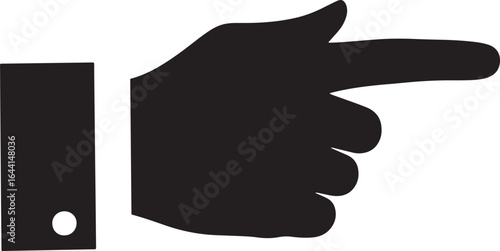 A strong hand with an extended index finger pointing right, ideal for indicating direction, emphasis, selection, or a call to action