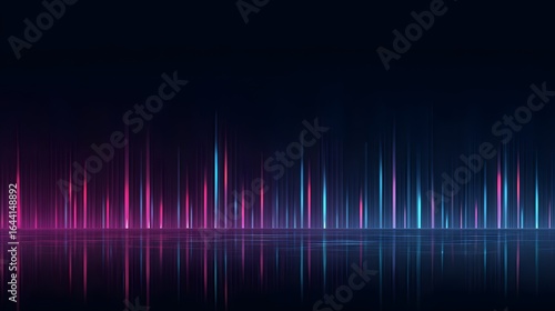 Abstract digital art with vertical glowing lines.
