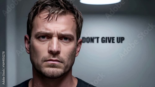 Wallpaper Mural Determined Man Facing Challenges - Don't Give Up Torontodigital.ca