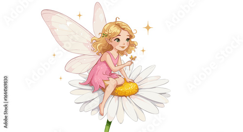 Cute fairy illustration on a white background