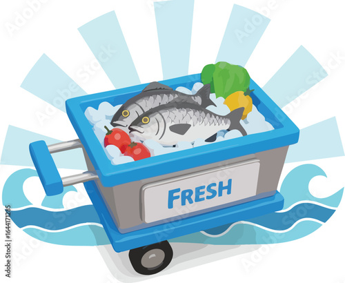Fresh Fish on a Cart