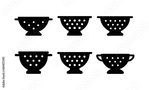 Silhouette colanders collection: various designs of kitchen strainers