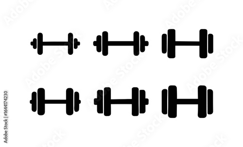 Minimalist dumbbell designs: bold fitness icons for workout motivation
