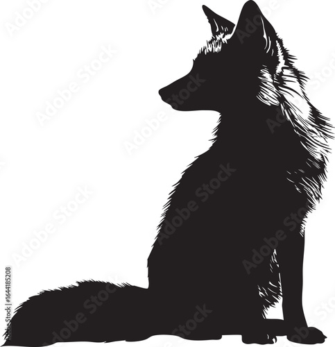 black wolf vector illustration