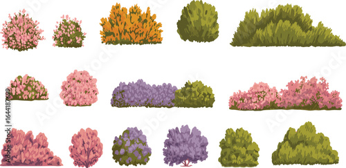 PColorful garden bushes, flowering shrubs, vibrant landscape plants, seasonal greenery, decorative garden foliage, blooming plants, natural hedge design, outdoor garden elementsrint