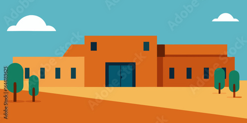 desert corporate building sandstone walls