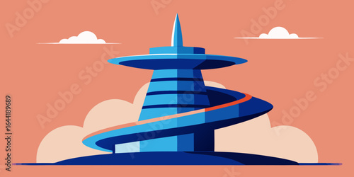 futuristic headquarters spiral tower design