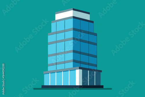 sleek office tower with glass balconies and panoramic views