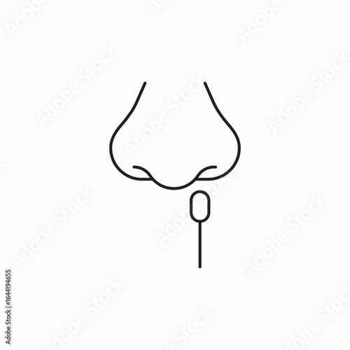 icon vector nasal swab