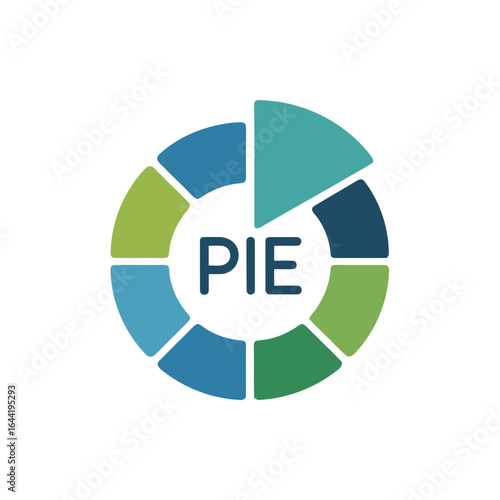 Colorful Pie Chart Illustration Displaying Proportions and Division of a Whole Concept Visual Aid