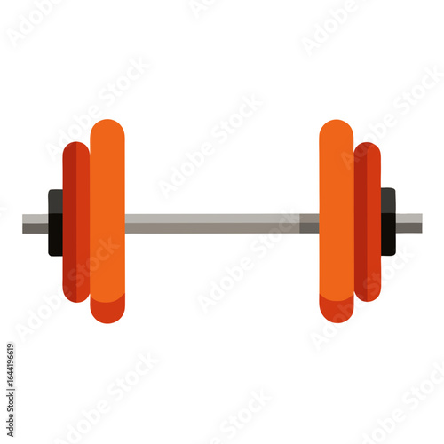Barbell on White Background