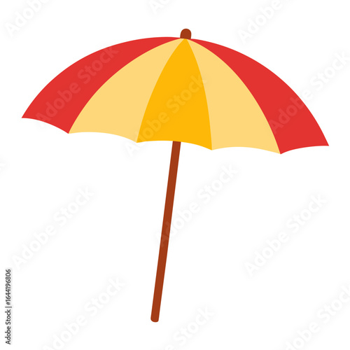 Beach Umbrella on White Background