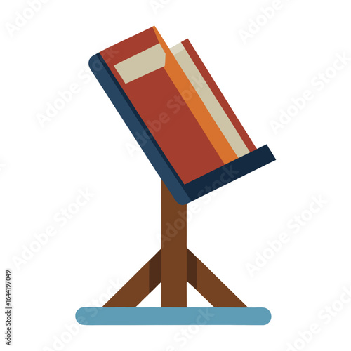 Book Stand on White Background