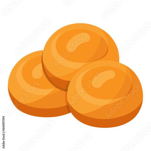 Bread Rolls on White Background