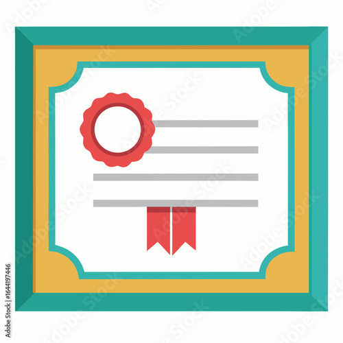 Certificate Frame on White Background