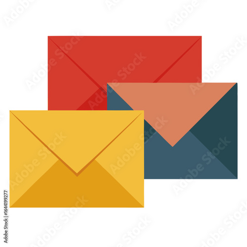 Envelopes on White Background