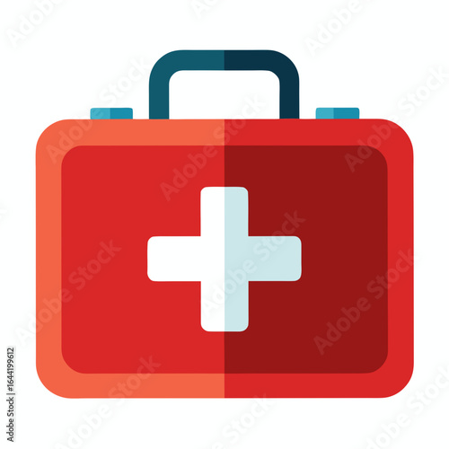 First Aid Kit on White Background