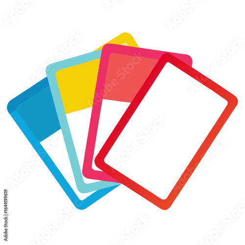 Flashcards on White Background