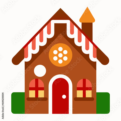 Gingerbread House Kit on White Background