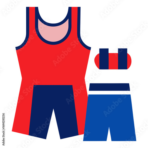 Gym Clothes on White Background