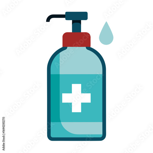 Hand Sanitizer Bottle on White Background