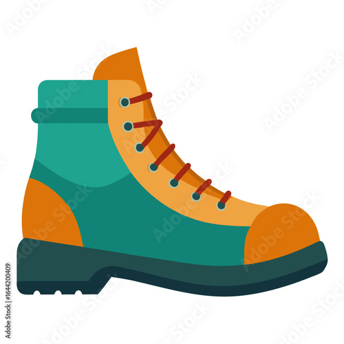 Hiking Boots on White Background