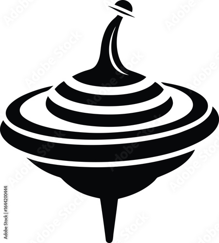 Spinning top for childs clipart vector art and illustration