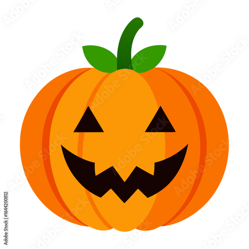 Jack O Lantern on White Background