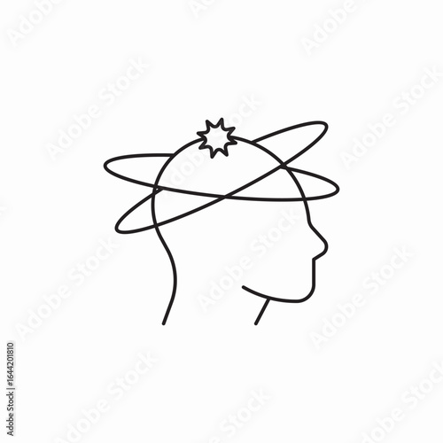 icon vector  dizziness head 