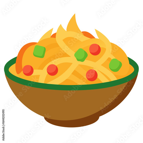 Pad Thai on White Background
