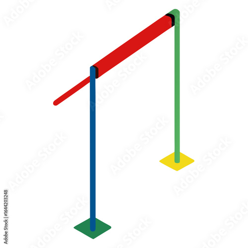 Pole Vault Pole on White Background
