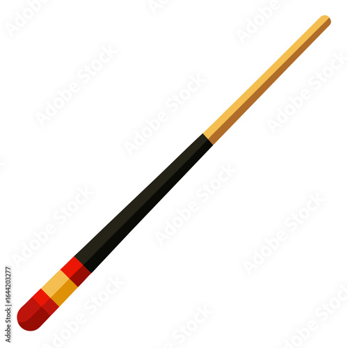 Pool Cue on White Background