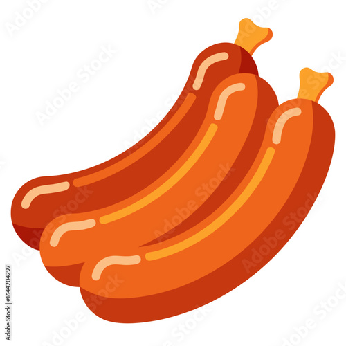 Sausages on White Background