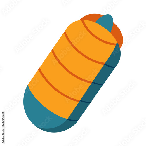 Sleeping Bag on White Background