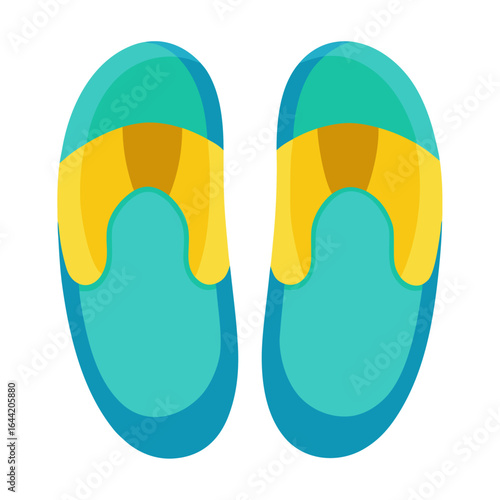Travel Slippers on White Background