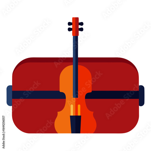 Violin Case on White Background