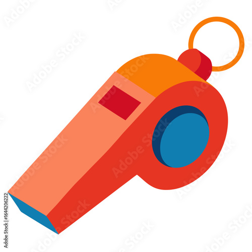 Whistle on White Background