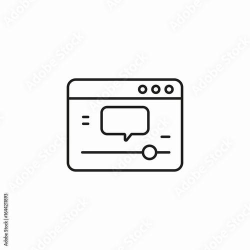 chat browser window icon sign vector