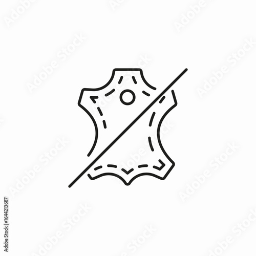 no leather icon icon sign vector