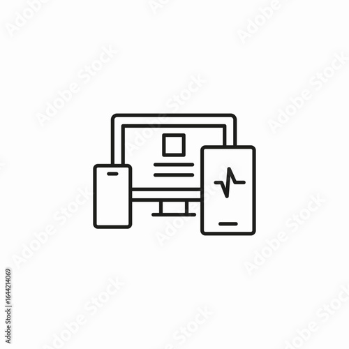 responsive web design icon sign vector