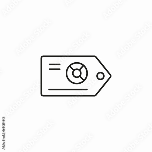 tag chart data  icon sign vector