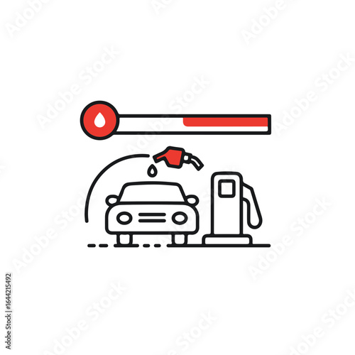 A car being refueled with gas at a station.