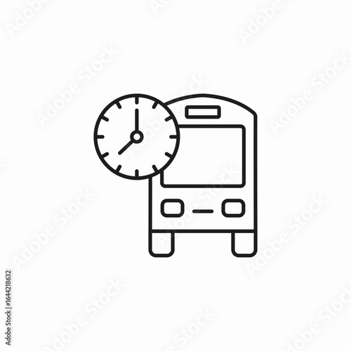 bus schedule time icon sign vector