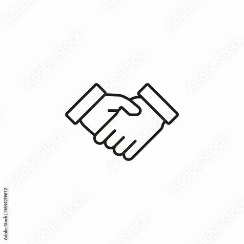 partnership handshake deal icon sign vector