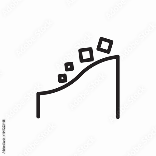 icon vector land slide mud
